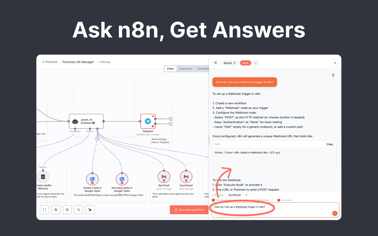 Describing an automation goal in plain English